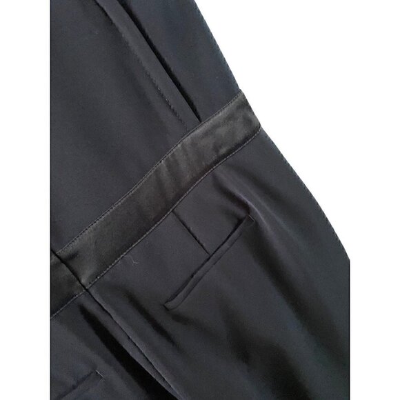 Vince Navy Blue Pintuck Jumpsuit Size 4 Sleeveless Slim Leg V Neck Cuffed Ankle - Picture 11 of 13